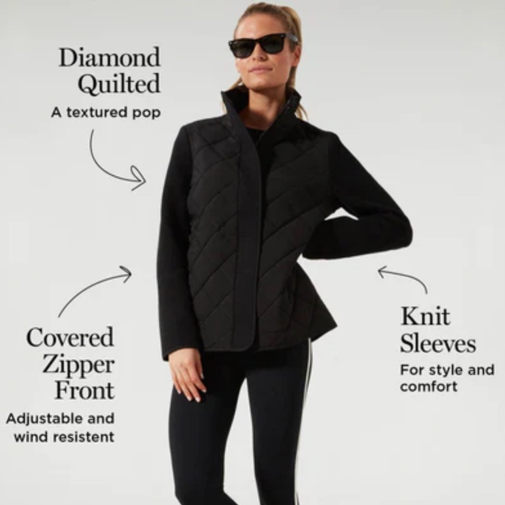 Tuckernuck Sport Black Quilted Evonne Jacket Size M in excellent condition - Picture 3 of 8